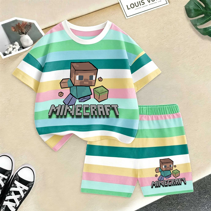 Minecrafted Girl boy Summer T  - Baby Clothing For Boys のレビューと価格