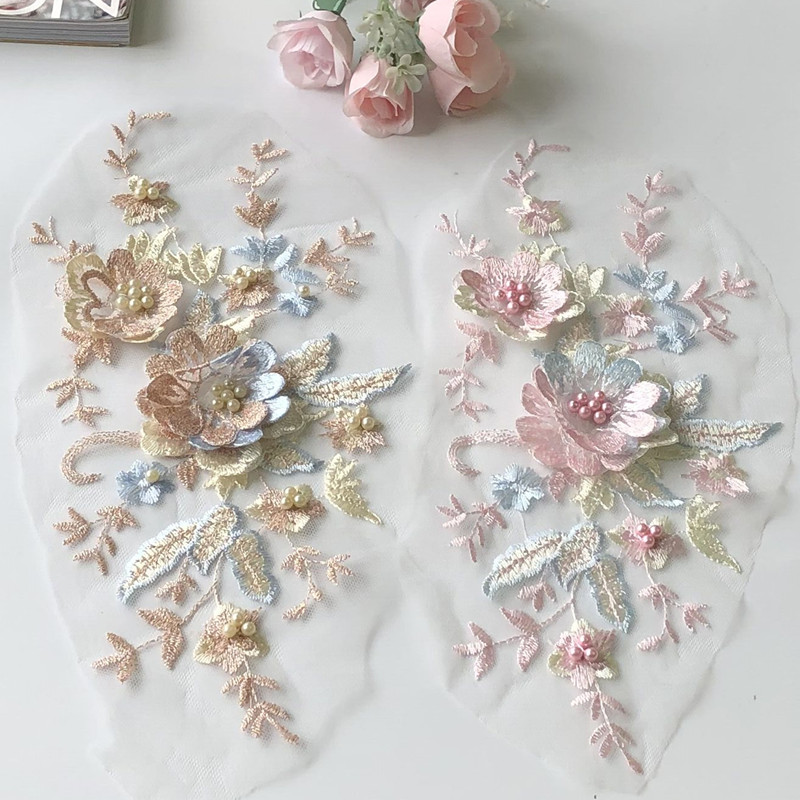 1Pcs Lace Patch Mesh Net Embro - Baby Clothing Embroidery のレビューと価格