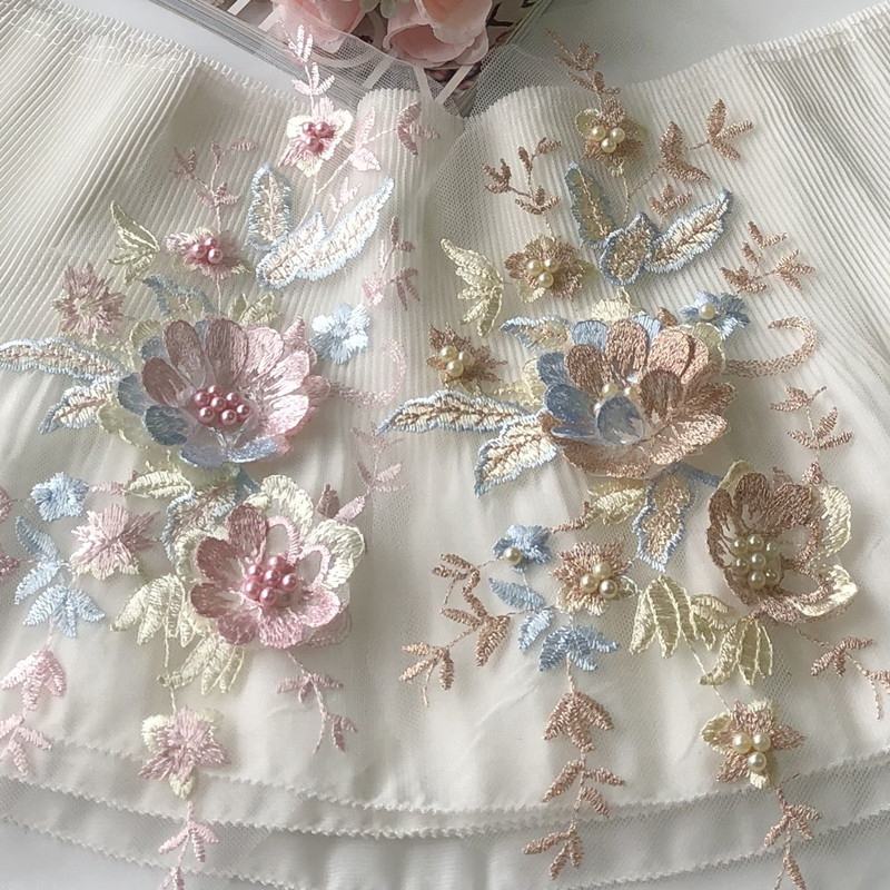 1Pcs Lace Patch Mesh Net Embro - Baby Clothing Embroidery のレビューと価格