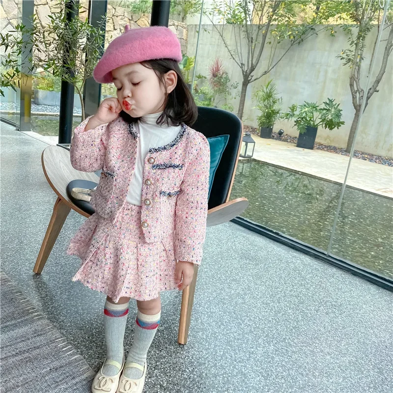 Girls Tweed Sets Clothes Autum - Baby Clothing Boutique のレビューと価格