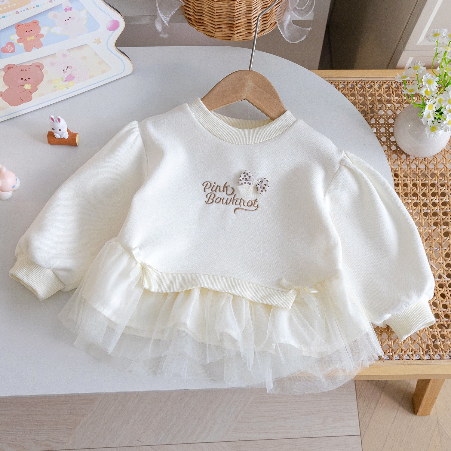 Korean-style girls' sweatshirt - Baby Clothing Embroidery のレビューと価格