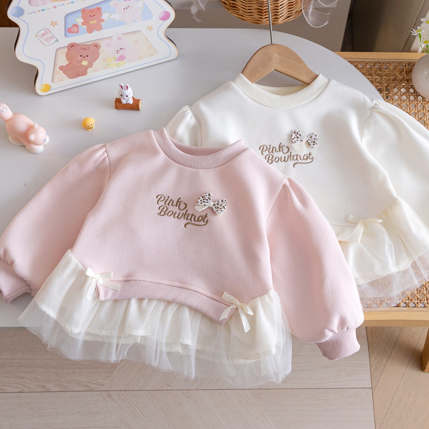Korean-style girls' sweatshirt - Baby Clothing Embroidery のレビューと価格