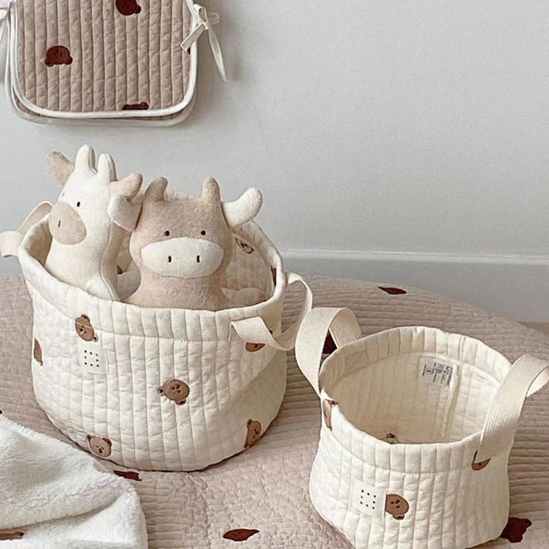 Cute Bear Embroidery Diaper Ba - Baby Clothing Hamper のレビューと価格