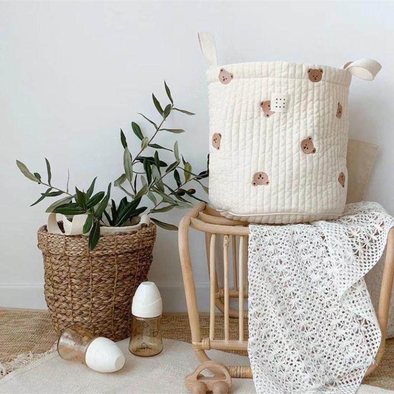 Cute Bear Embroidery Diaper Ba - Baby Clothing Hamper のレビューと価格
