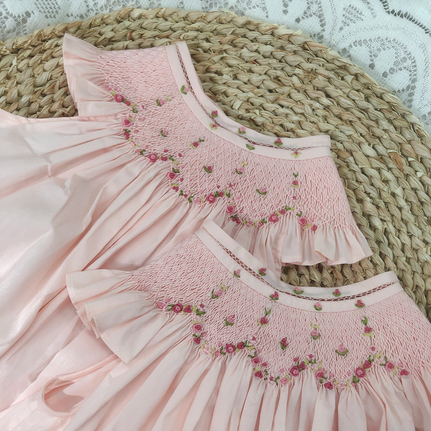 Girls Smocking Dress Pink Hand - Baby Clothing Boutique のレビューと価格
