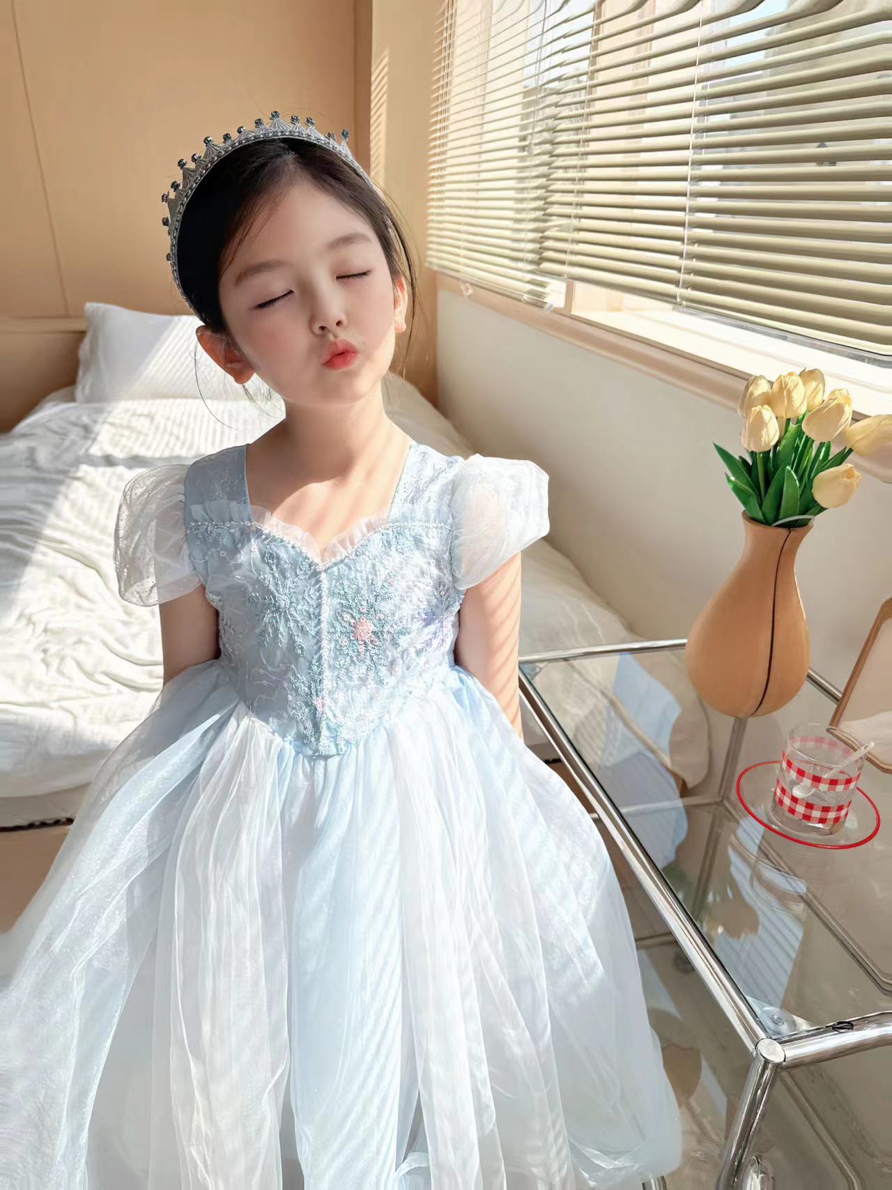 Embroidered Elsa Girls Dress f - Baby Xmas Clothing のレビューと価格