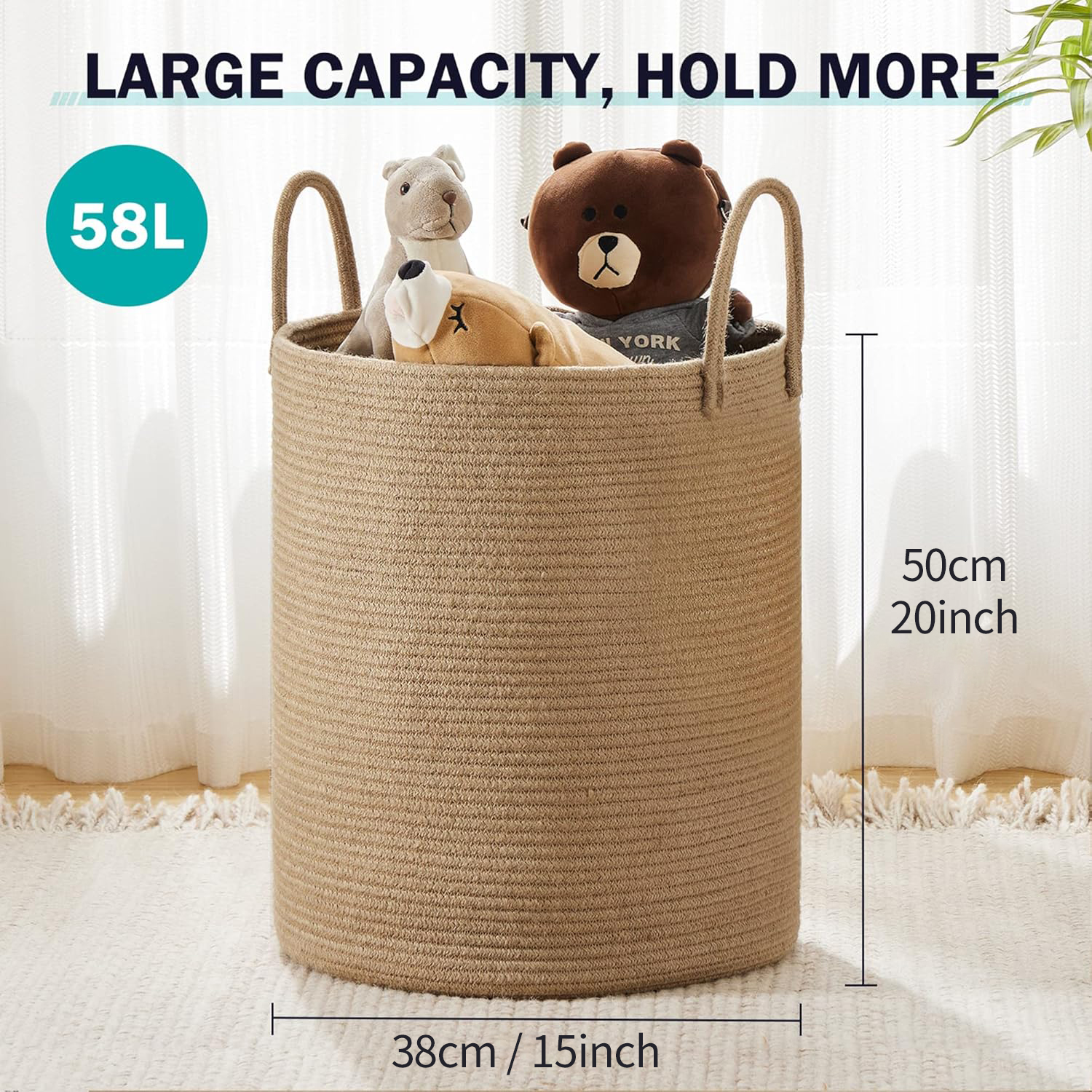Large Storage Basket Tall Wove - Baby Clothing Hamper のレビューと価格