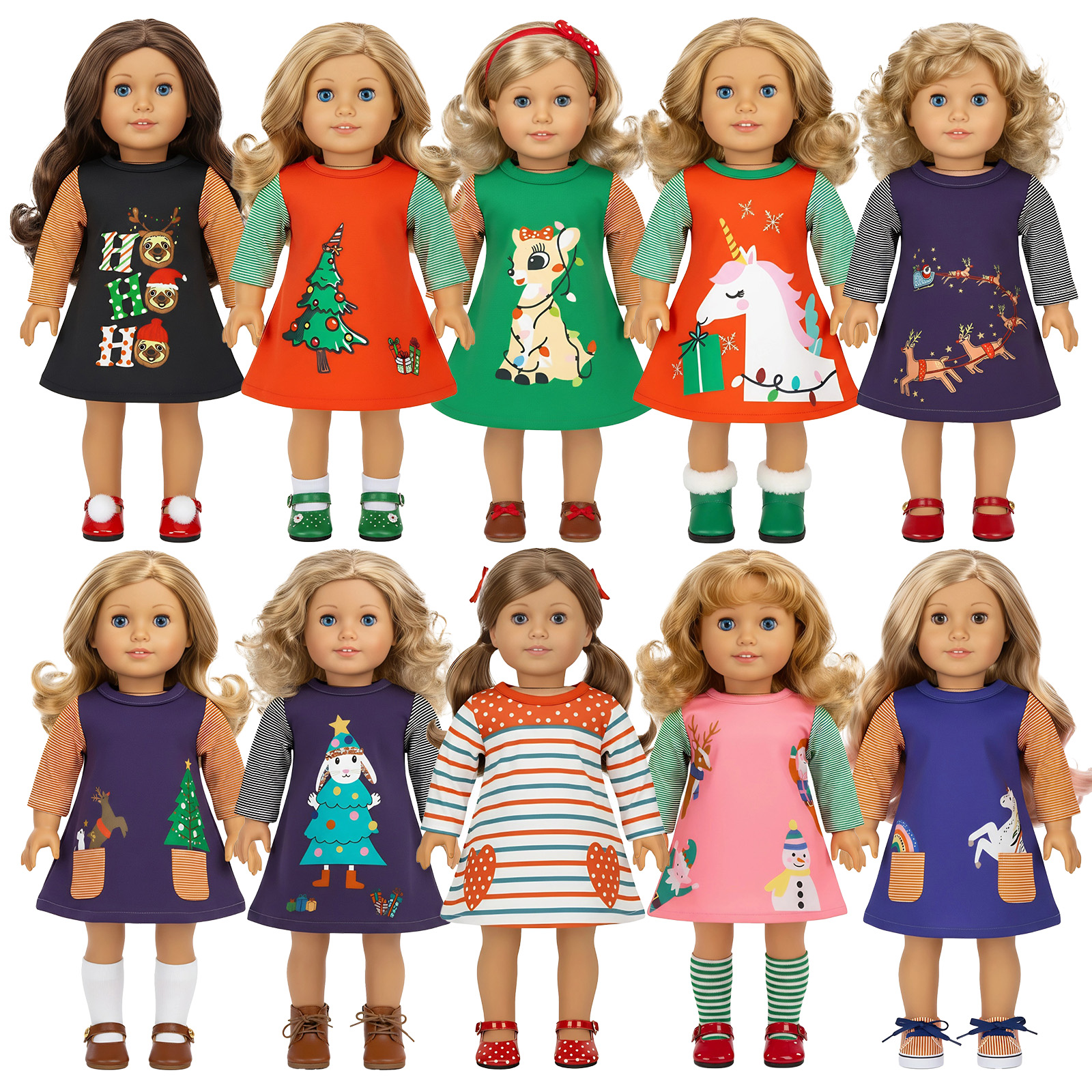 Cute Dress For 43 cm Baby Doll - Baby Xmas Clothing のレビューと価格